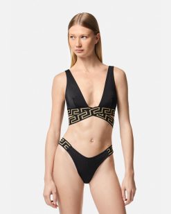 Maillots De Bain | Versace Bas De Bikini A Bordure Greca