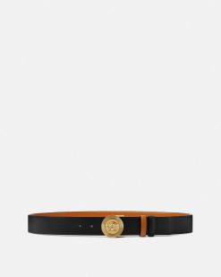 Ceintures | Versace Ceinture En Cuir Reversible Medusa Biggie