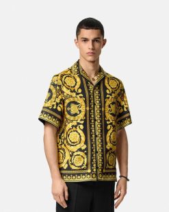 Chemises | Versace Chemise Barocco En Soie