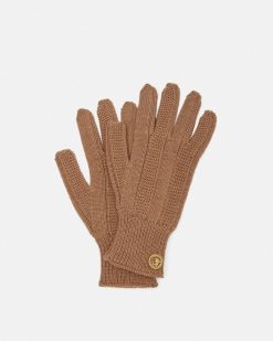 Accessoires Textiles | Versace Gants En Maille Cotelee Medusa