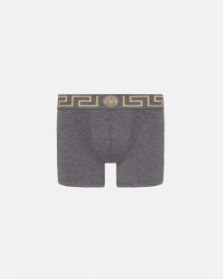 Boxers | Versace Boxer Long A Bordure Greca