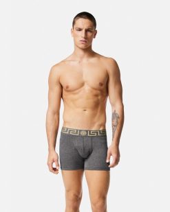 Boxers | Versace Boxer Long A Bordure Greca