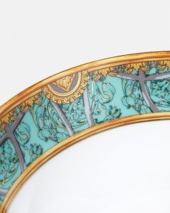 Assiettes | Versace Assiette Creuse Scala Del Palazzo Verde 22 Cm