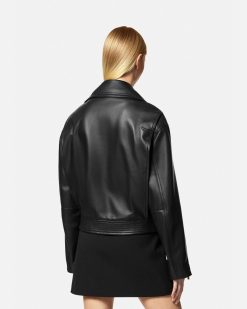 Vetements D'Exterieur Et Manteaux | Versace Blouson De Motard En Cuir