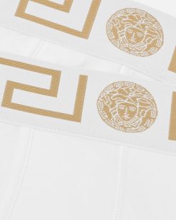 Slips | Versace Lot De Deux Slips A Bordure Greca