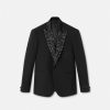 Blazers Et Costumes | Versace Blazer A Boutonnage Droit Avec Cristaux