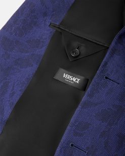 Blazers Et Costumes | Versace Blazer A Coupe Droite En Jacquard Barocco