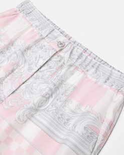 Pantalons Et Shorts | Versace Pantalon Medusa Contrasto En Soie