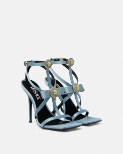 Gianni Ribbon | Versace Gianni Ribbon Sandales Cage En Satin 110 Mm