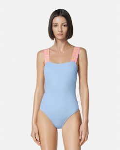 Maillots De Bain | Versace Maillot De Bain Une-Piece A Bordure Greca