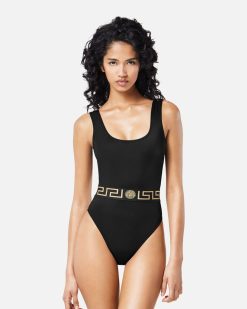 Maillots De Bain | Versace Maillot De Bain Une-Piece A Bordure Greca