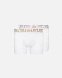 Boxers | Versace Lot De Deux Boxers Adherents Longs Greca