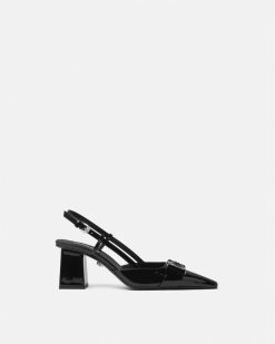 Medusa Buckle | Versace Medusa Buckle Slingbacks Vernis 70 Mm