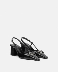 Medusa Buckle | Versace Medusa Buckle Slingbacks Vernis 70 Mm