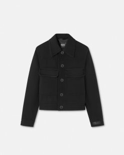 Vestes Et Manteaux | Versace Veste Blouson En Serge De Laine