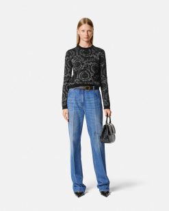 Maille | Versace Pull En Chenille Barocco