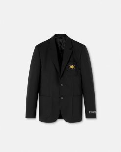 Blazers Et Costumes | Versace Blazer A Coupe Droite Medusa Biggie