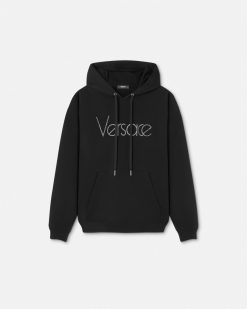 Sweats | Versace Hoodie Avec Cristaux 1978 Re-Edition Logo