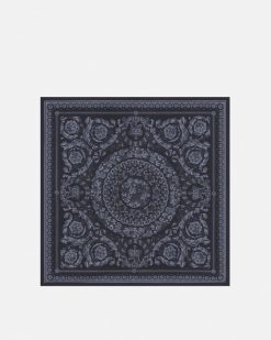 Accessoires Textiles | Versace Grand Foulard En Soie Barocco 90 Cm