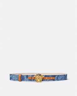 Ceintures | Versace Ceinture En Denim La Medusa Barocco