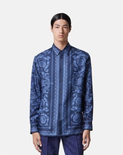 Chemises | Versace Chemise Barocco En Soie