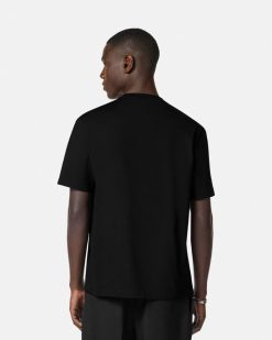 T-Shirts Et Polos | Versace T-Shirt Brode Medusa Sliced