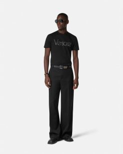 T-Shirts Et Polos | Versace T-Shirt Avec Cristaux 1978 Re-Edition Logo