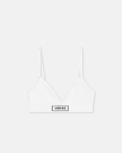 Soutiens-Gorge Et Slips | Versace Brassiere Cotelee '90S Vintage Logo