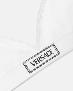 Soutiens-Gorge Et Slips | Versace Brassiere Cotelee '90S Vintage Logo