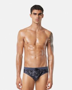 Maillots De Bain | Versace Slip De Bain Barocco