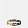 Bracelets | Versace Bracelet En Cuir Tresse Greca