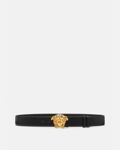 Ceintures | Versace Ceinture En Cuir A Double Face La Medusa