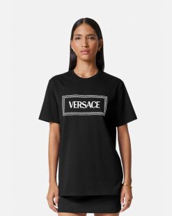 T-Shirts Et Pulls | Versace T-Shirt '90S Vintage Logo Brode