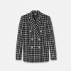 Vestes Et Blazers | Versace Blazer Ajuste Coupe Masculine En Tweed