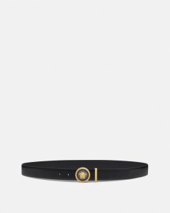 Ceintures | Versace Ceinture En Cuir Medusa Biggie