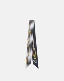 Accessoires Textiles | Versace Cravate Foulard En Soie Greca Nautical