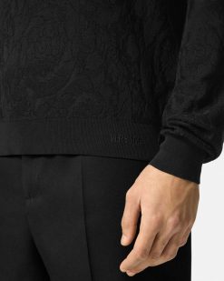 Maille | Versace Pull En Jacquard Barocco