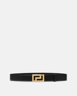 Ceintures | Versace Ceinture Greca En Cuir