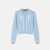 Maille | Versace Cardigan Brode En Cachemire