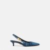 Medusa '95 | Versace Barocco Slingbacks En Denim 40 Mm