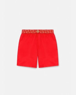 Maillots De Bain | Versace Short De Surf A Bordure Greca