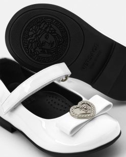 Chaussures | Versace Ballerines A Ruban Et Coeur Medusa Baby