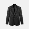 Blazers Et Costumes | Versace Blazer En Jacquard Effet Croco Avec Cristaux