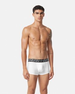 Boxers | Versace Boxer Adherent A Bordure Greca