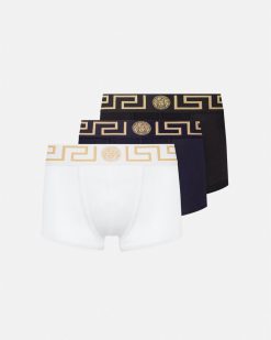 Boxers | Versace Lot De Trois Boxers Adherents A Bordure Greca