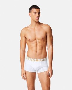 Boxers | Versace Lot De Trois Boxers Adherents A Bordure Greca