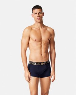 Boxers | Versace Lot De Trois Boxers Adherents A Bordure Greca