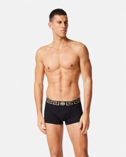 Boxers | Versace Lot De Trois Boxers Adherents A Bordure Greca