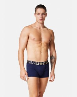 Boxers | Versace Boxer Adherent A Bordure Greca