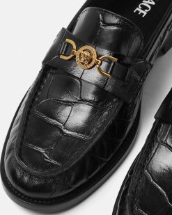 Medusa '95 | Versace Mocassins Effet Croco Medusa '95